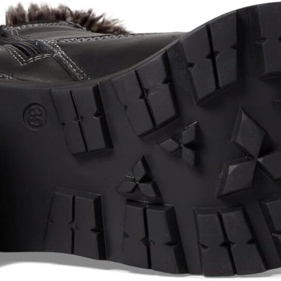 NEW  ERIC MICHAEL Leather Waterproof Phyllis Heel Booties Black for women 561tn - Picture 6 of 9